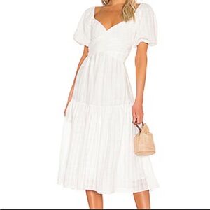 Astr White Midi Dress
